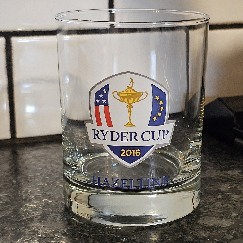 Ryder Cup 2016 Hazeltine Glass Drinking Cup Whiskey Minnesota Arnold‎ Palmer